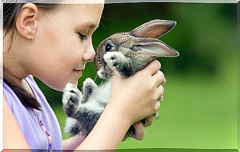 girl with bunny