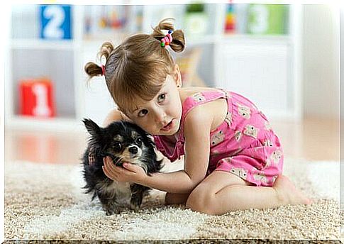 girl with dog